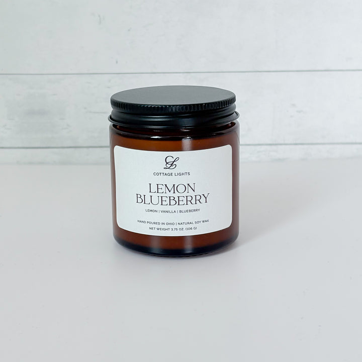 Lemon Blueberry Muffin Amber Soy Candle