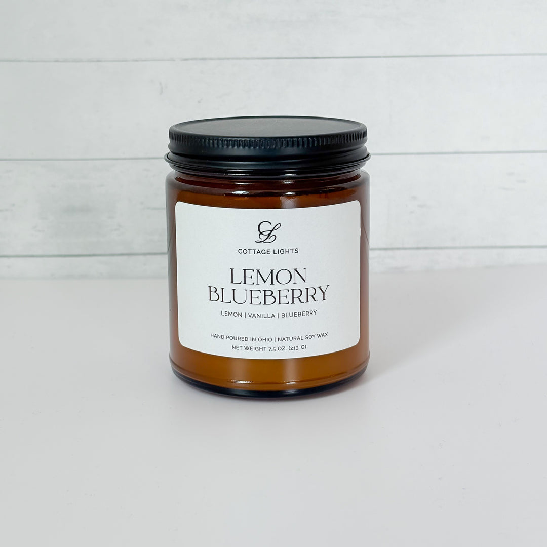 Lemon Blueberry Muffin Amber Soy Candle