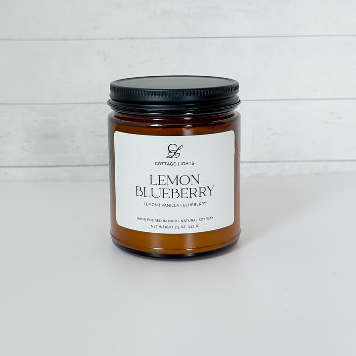 Lemon Blueberry Muffin Amber Soy Candle