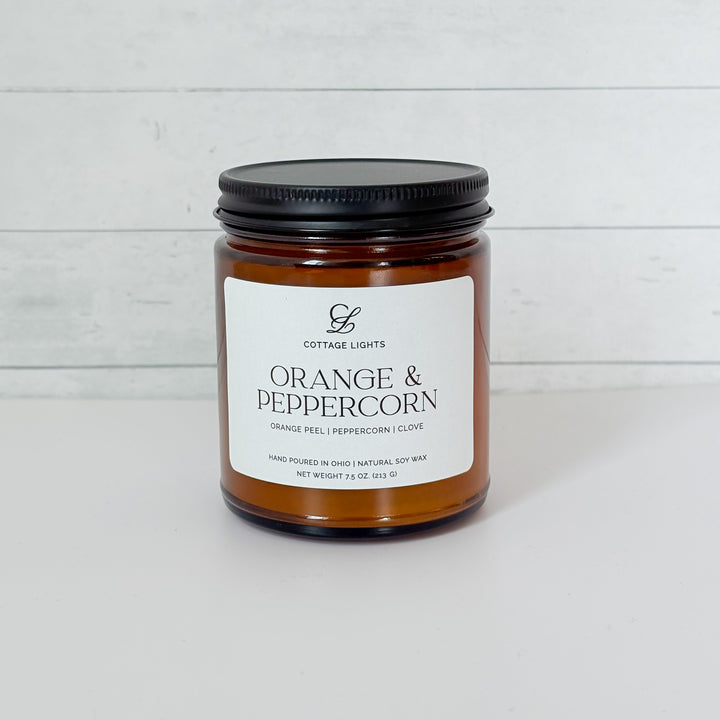 Orange & Peppercorn Amber Soy Candle