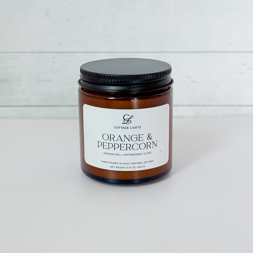 Orange & Peppercorn Amber Soy Candle
