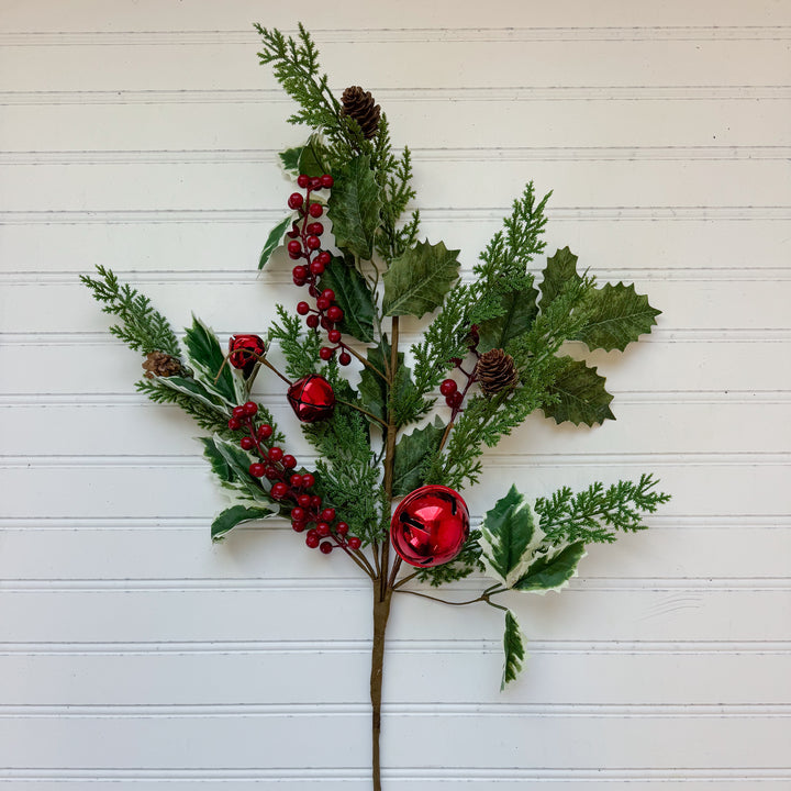 Jingle Bell Holly Pine Spray