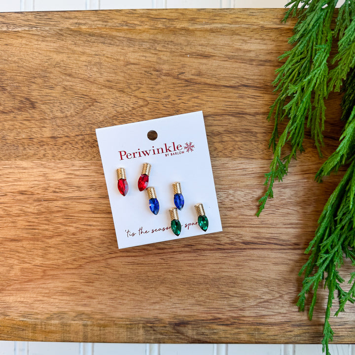 Crystal Christmas Bulbs Earrings