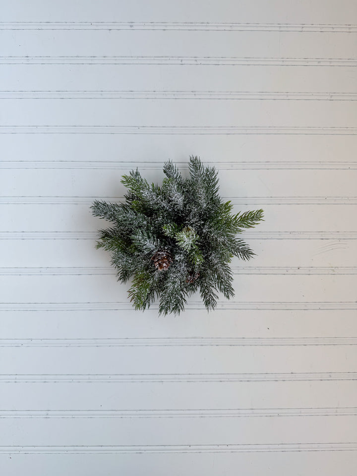 Frosted White Spruce Half Sphere