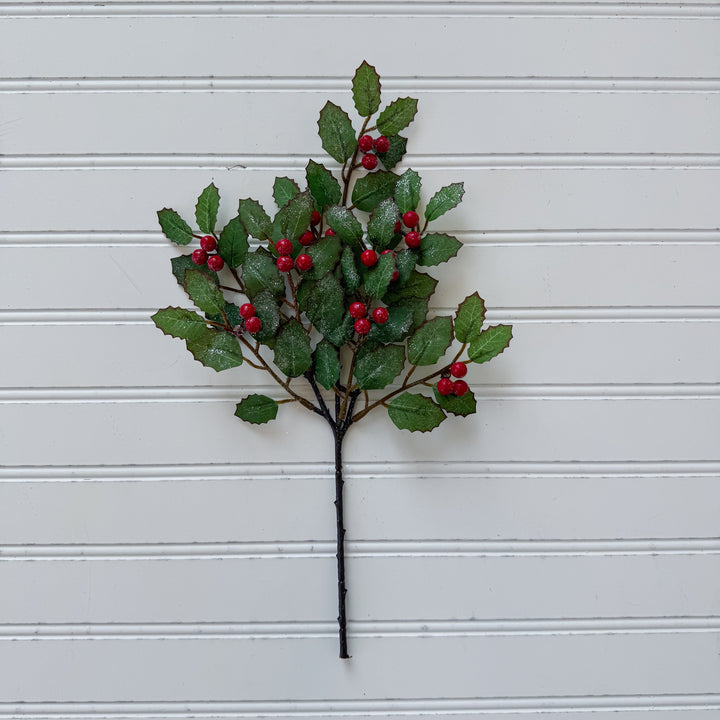 Glittered Holly Berry Pick