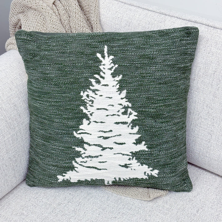 Heathered Evergreen Tree Pillow