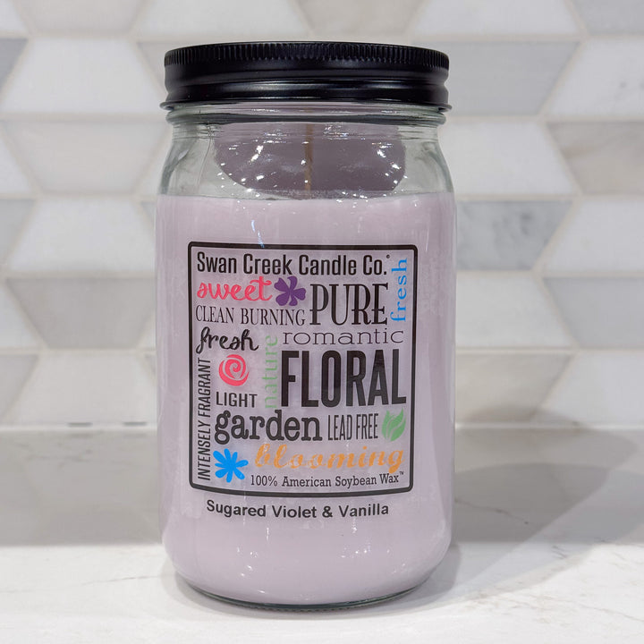 Swan Creek Sugared Violet & Vanilla Candle