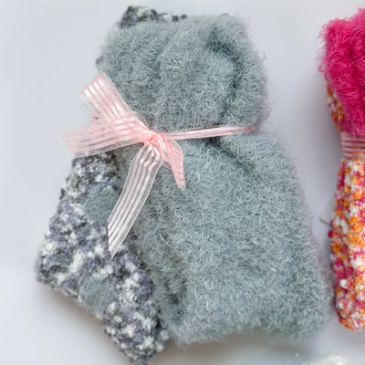 Furry Yarn Sock Set