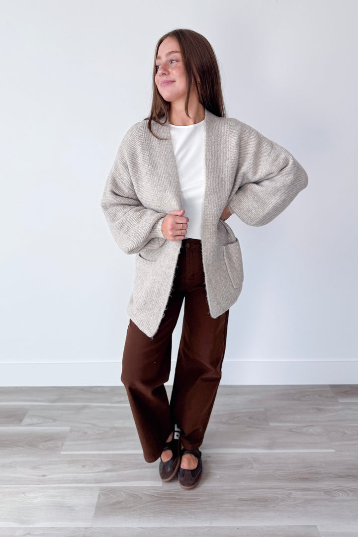 Balloon Sleeve Cardigan