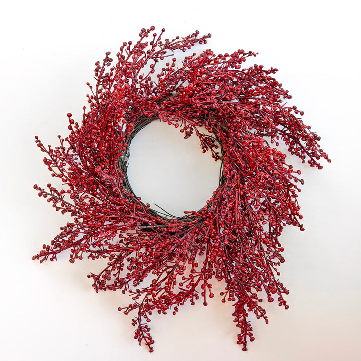Mini Red Berry Bunch Candle Ring