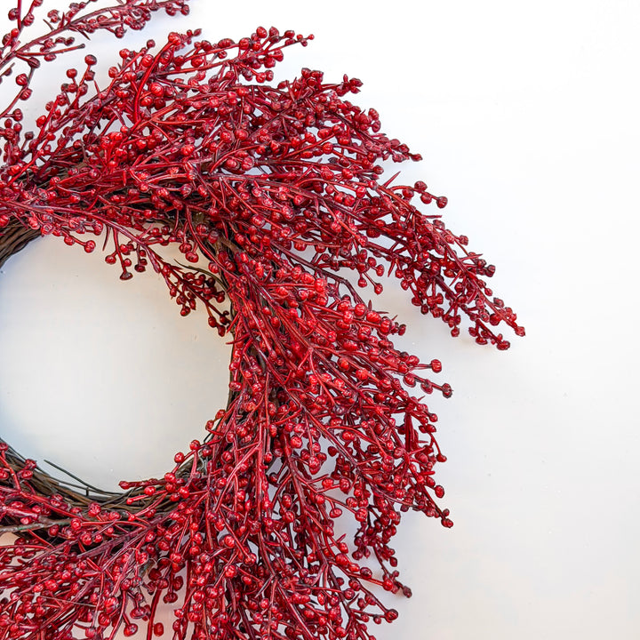 Mini Red Berry Bunch Candle Ring