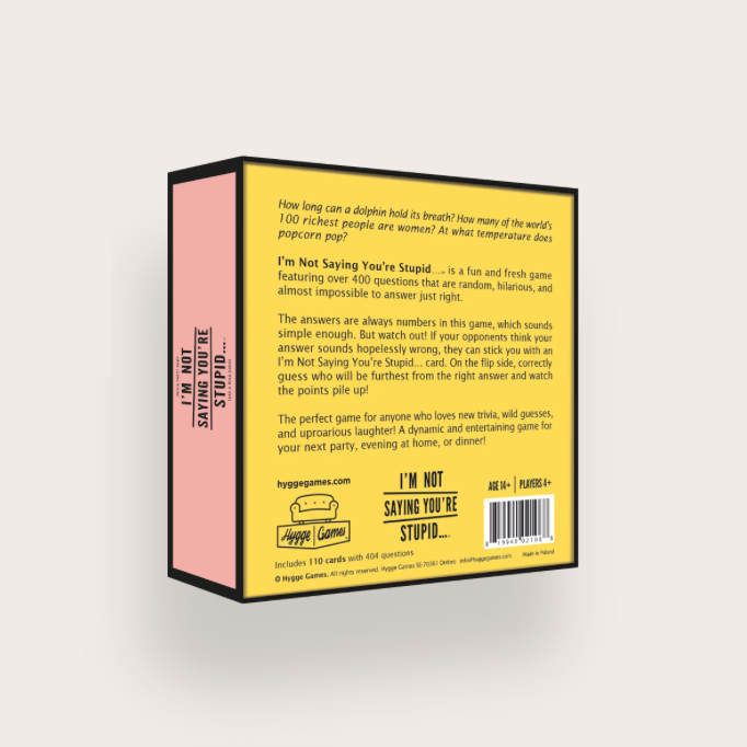 I'm Not Saying You're Stupid Card Game