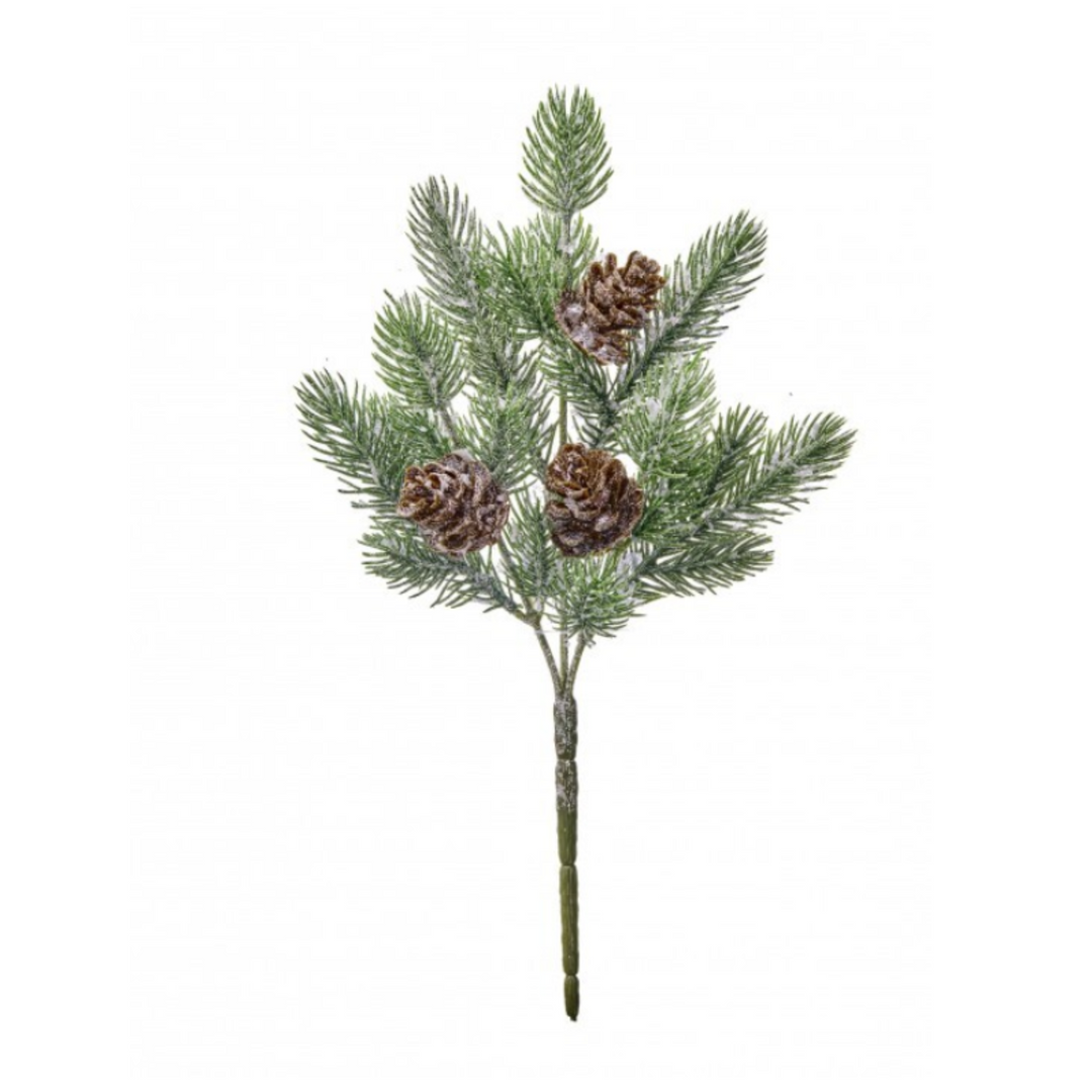 Iced Mini Fir Pinecone Pick