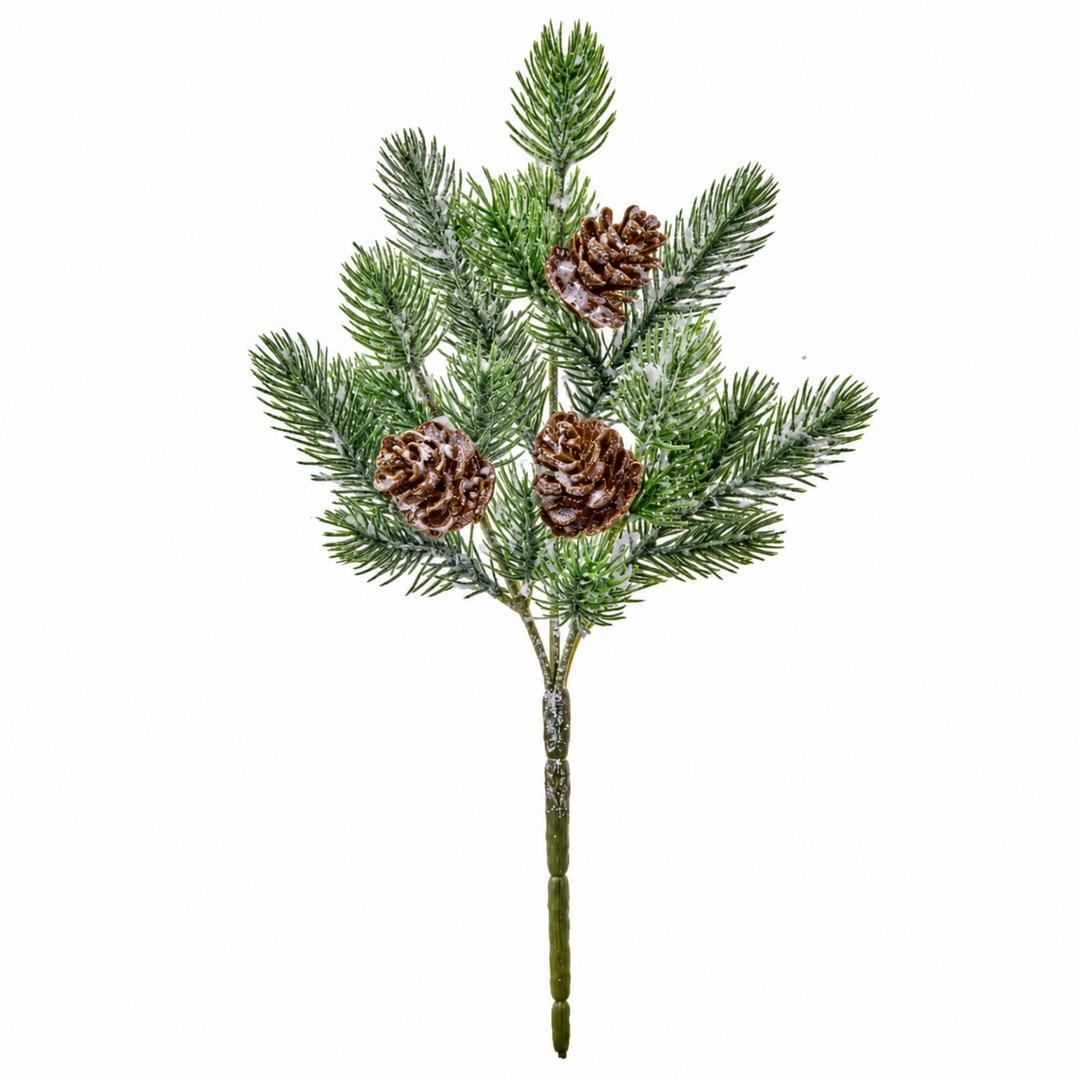 Iced Mini Fir Pinecone Pick