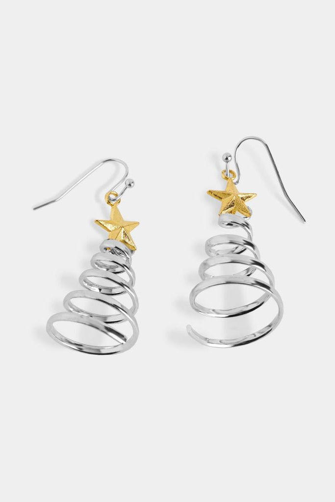 Coil Tree Dangle Earrings
