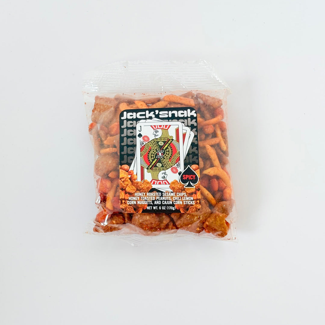 Packaged snack with Jack's Snack branding on a white background
