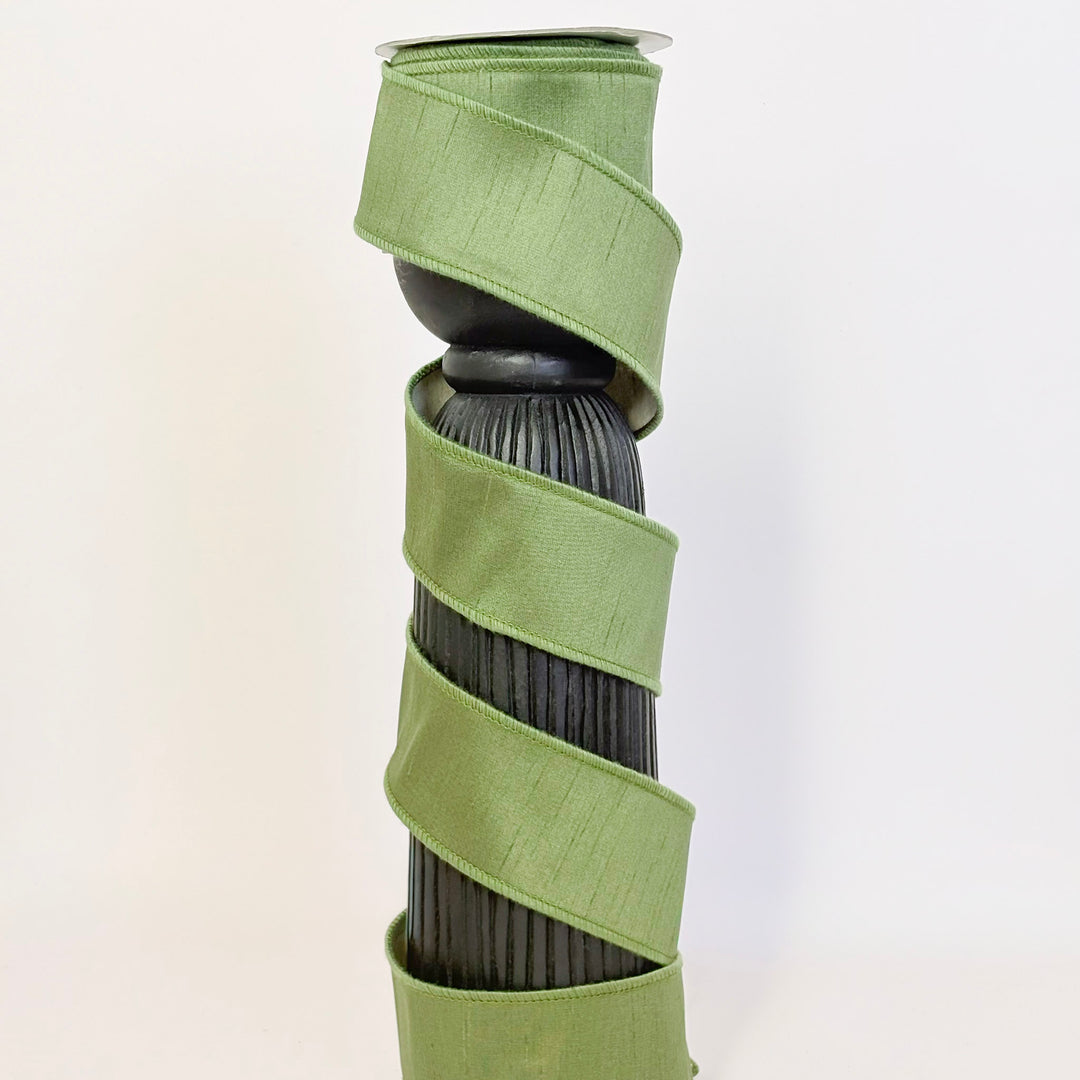 John Mark Olive Dupion Ribbon