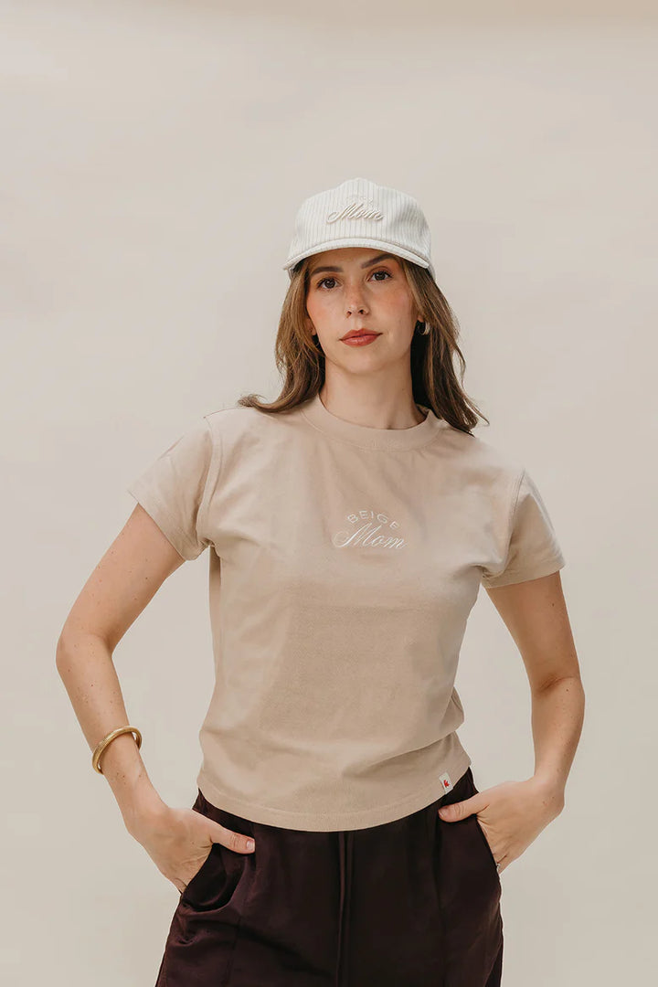 Kaxi Beige Mom Baseball Cap