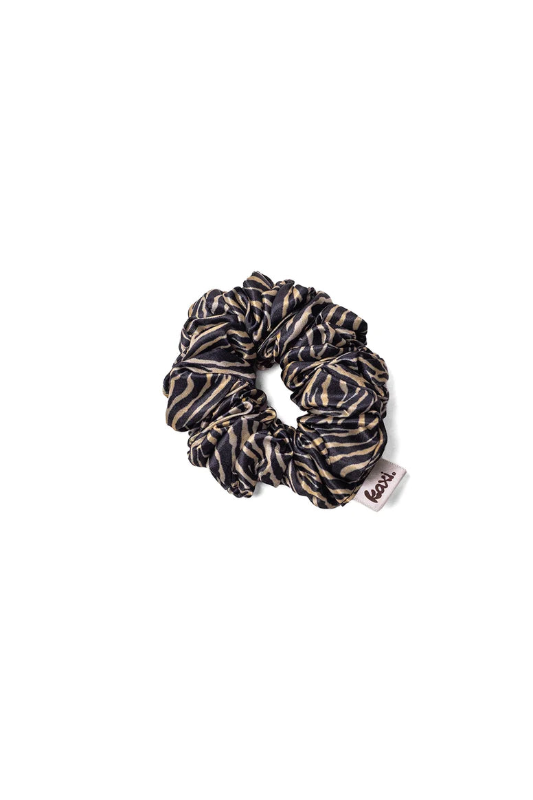 Kaxi Zebra Satin Midi Scrunchie