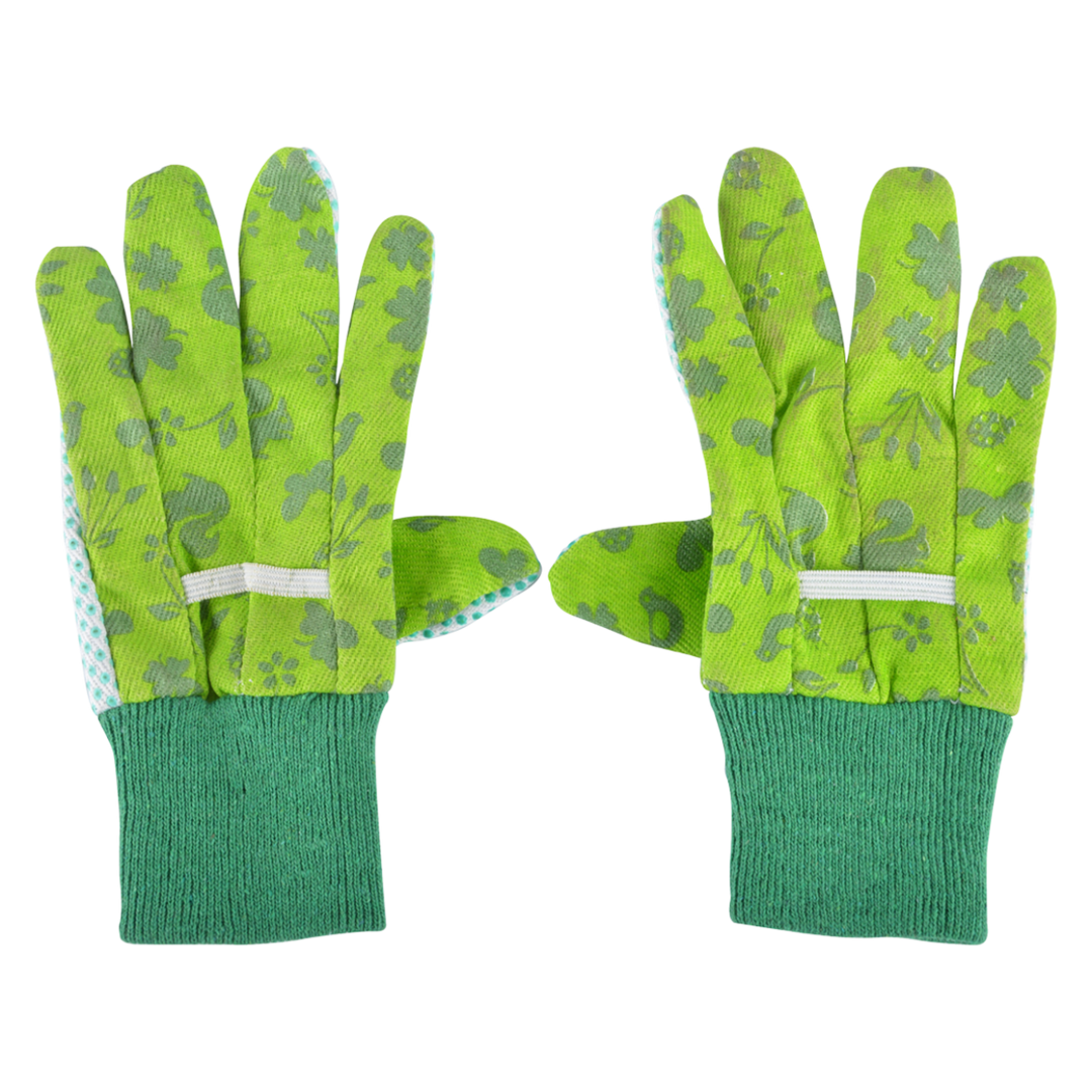 childs gardening gloves Esschert Design - KG110 Children.s Gardening Gloves W/ Nubs - Green
