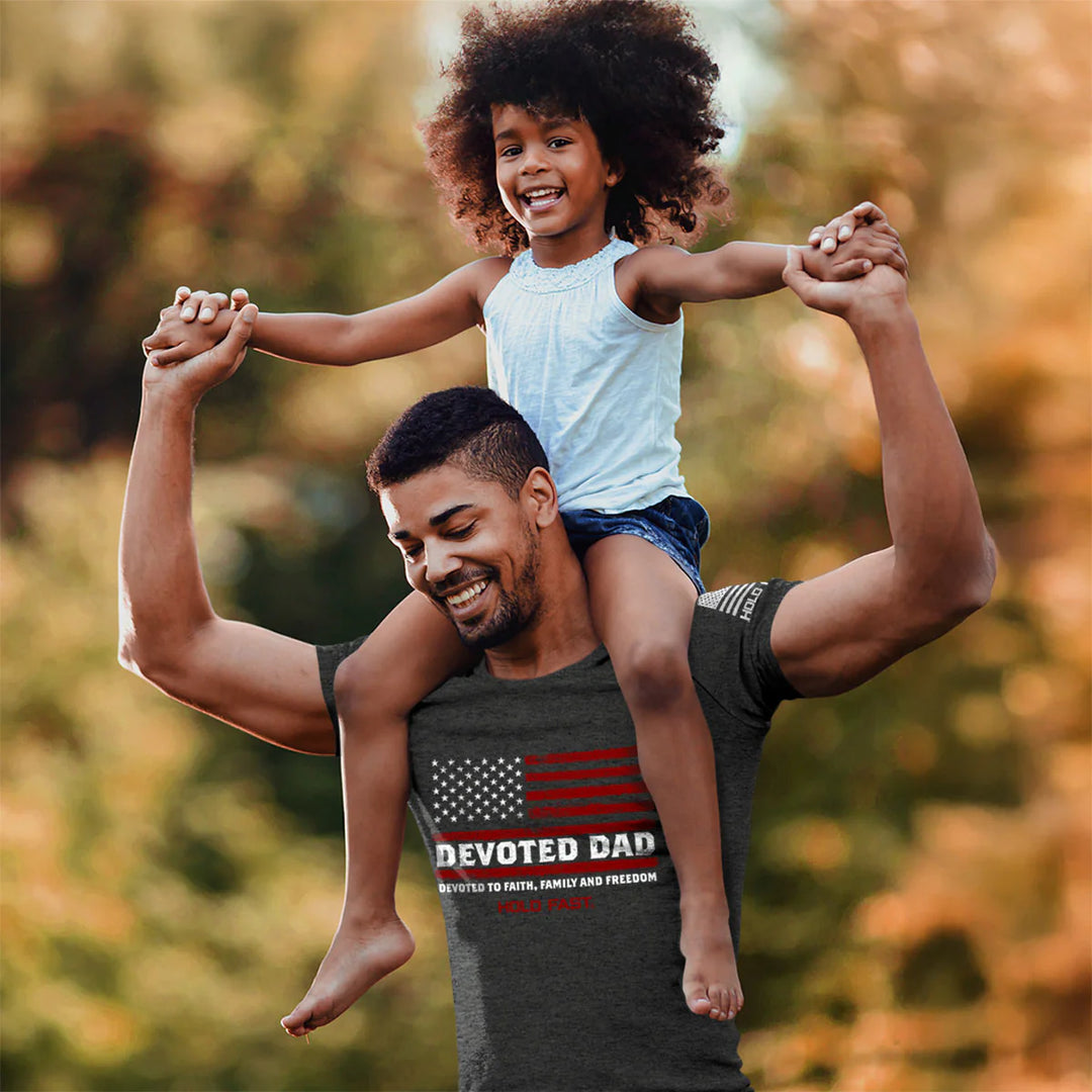 Devoted Dad Flag Tee