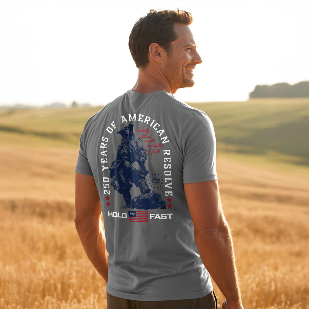 Hold Fast 250 Years Colonial Soldier Tee