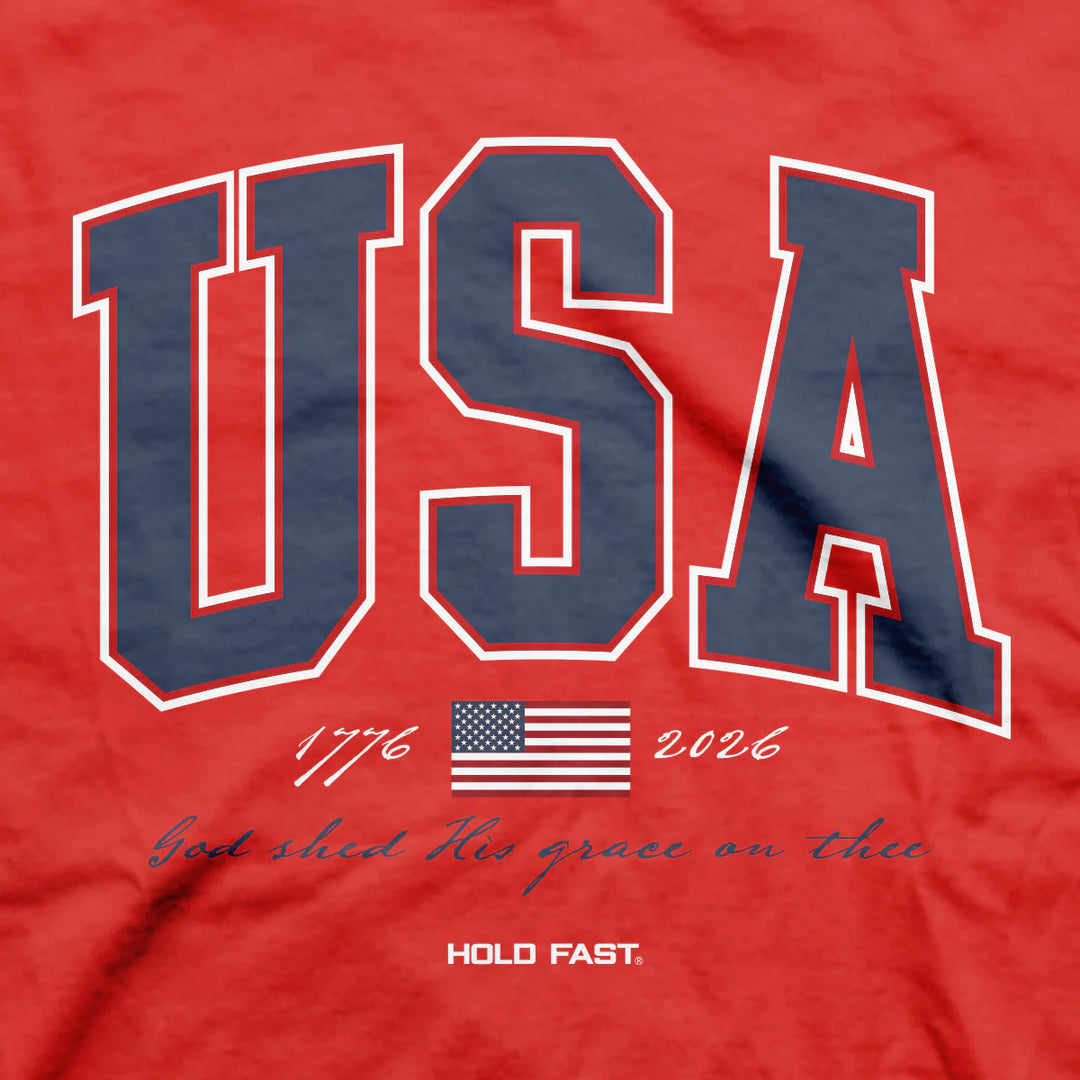 Hold Fast Red USA Tee