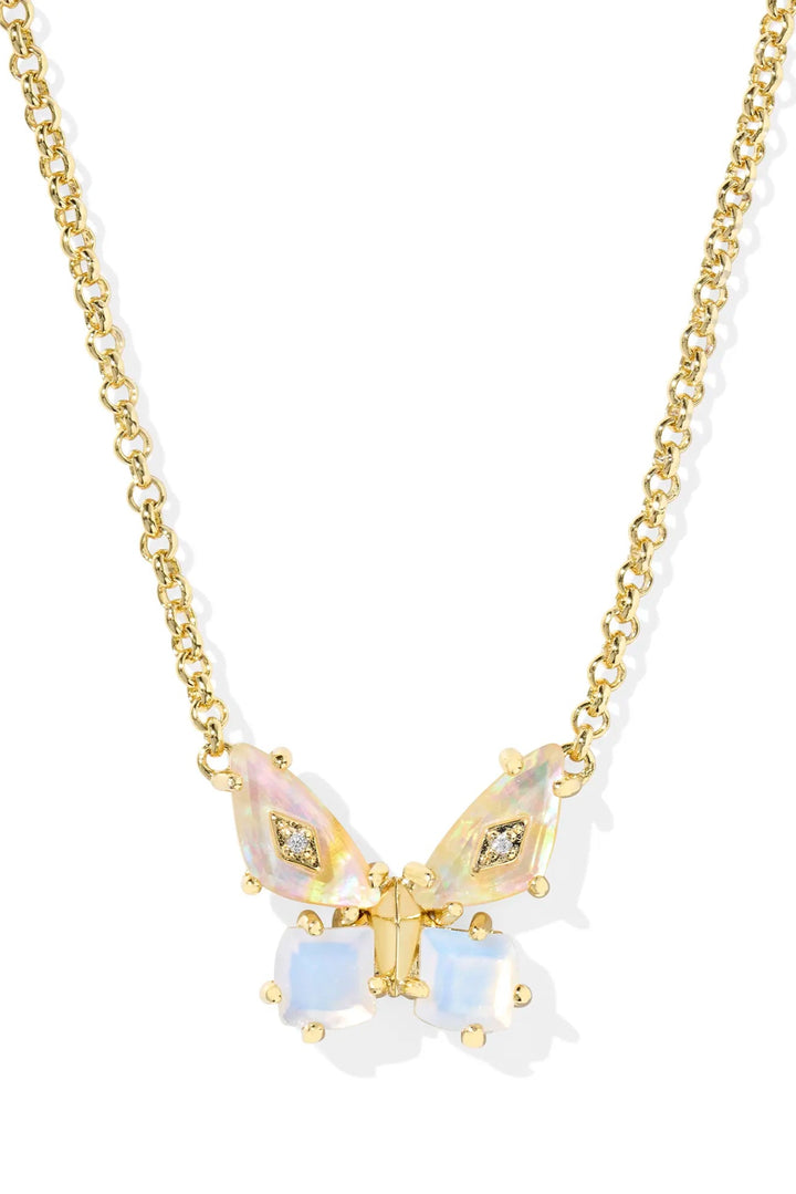Kendra Scott Bianca Butterfly Gold Short Pendant Necklace