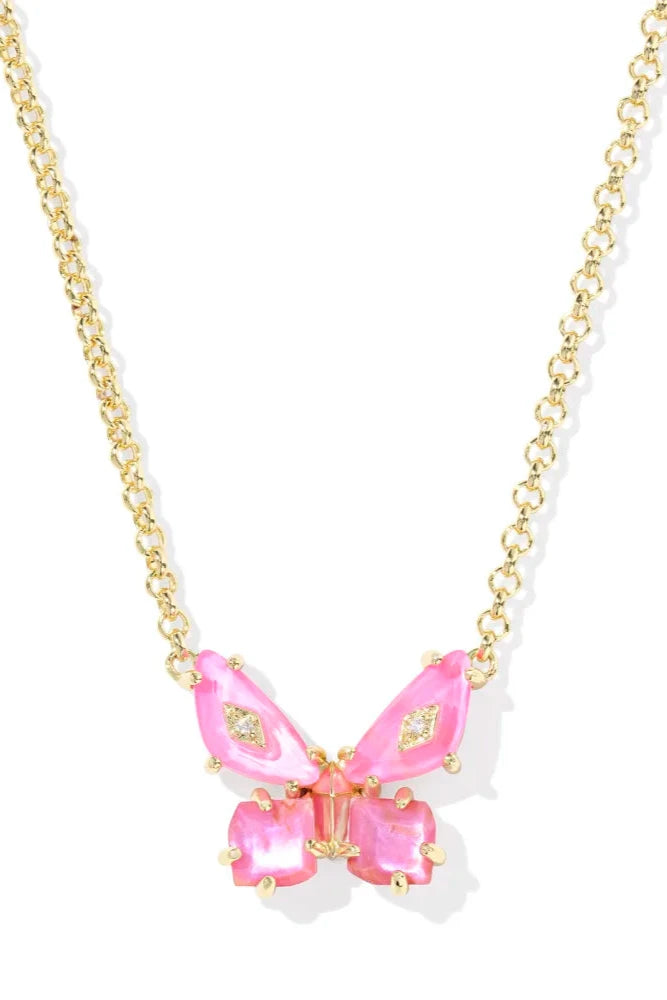 Kendra Scott Bianca Butterfly Gold Short Pendant Necklace