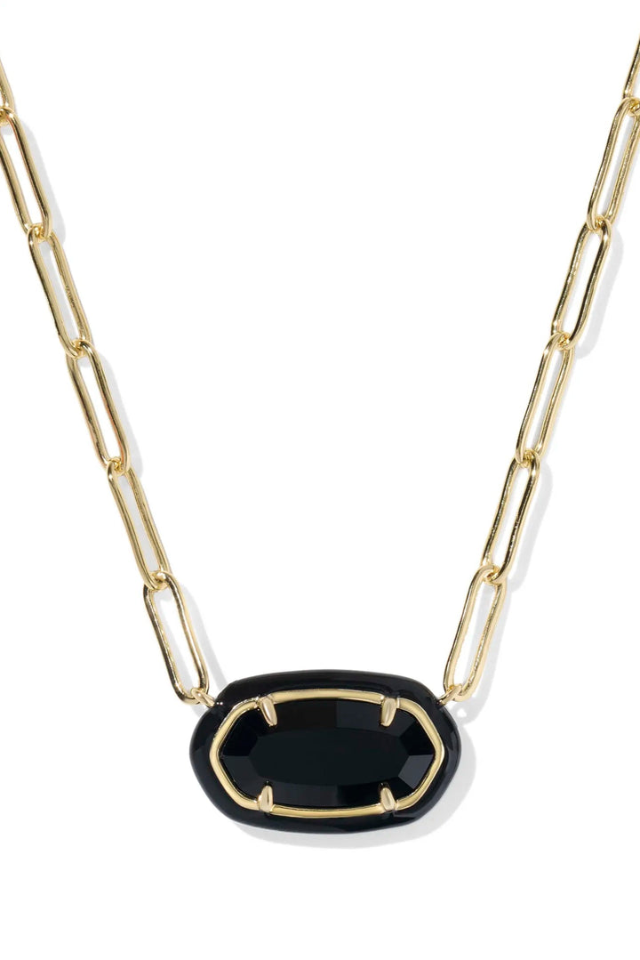 Kendra Scott Elisa Enamel Frame Paperclip Necklace