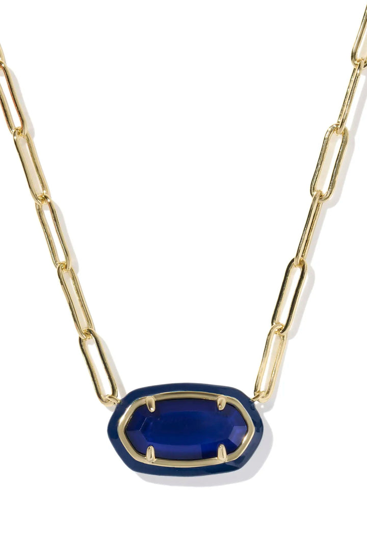 Kendra Scott Elisa Enamel Frame Paperclip Necklace