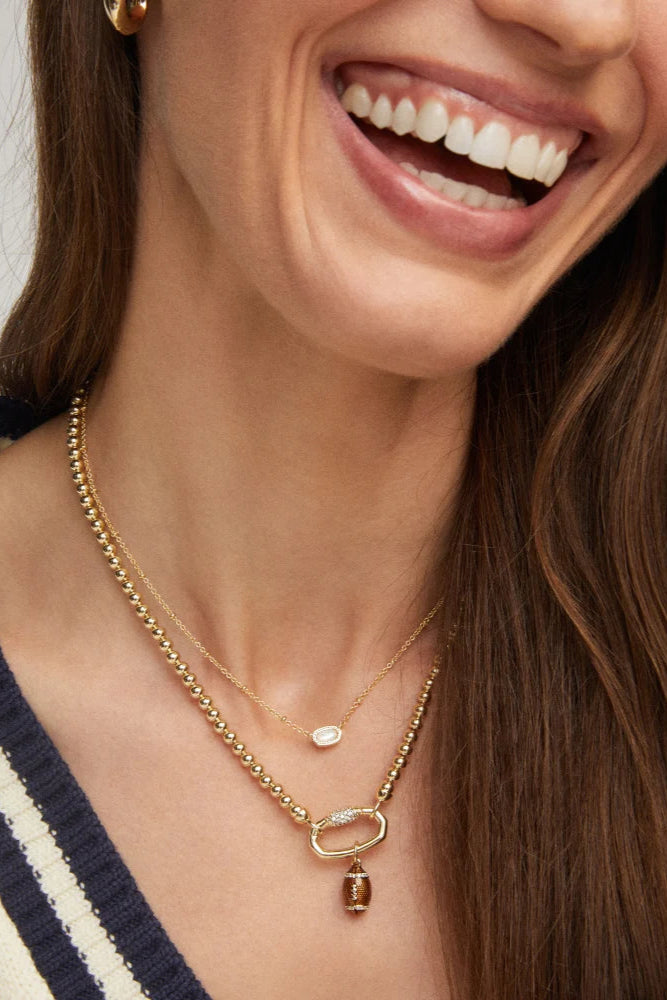 Kendra Scott Football Metal Strand Necklace
