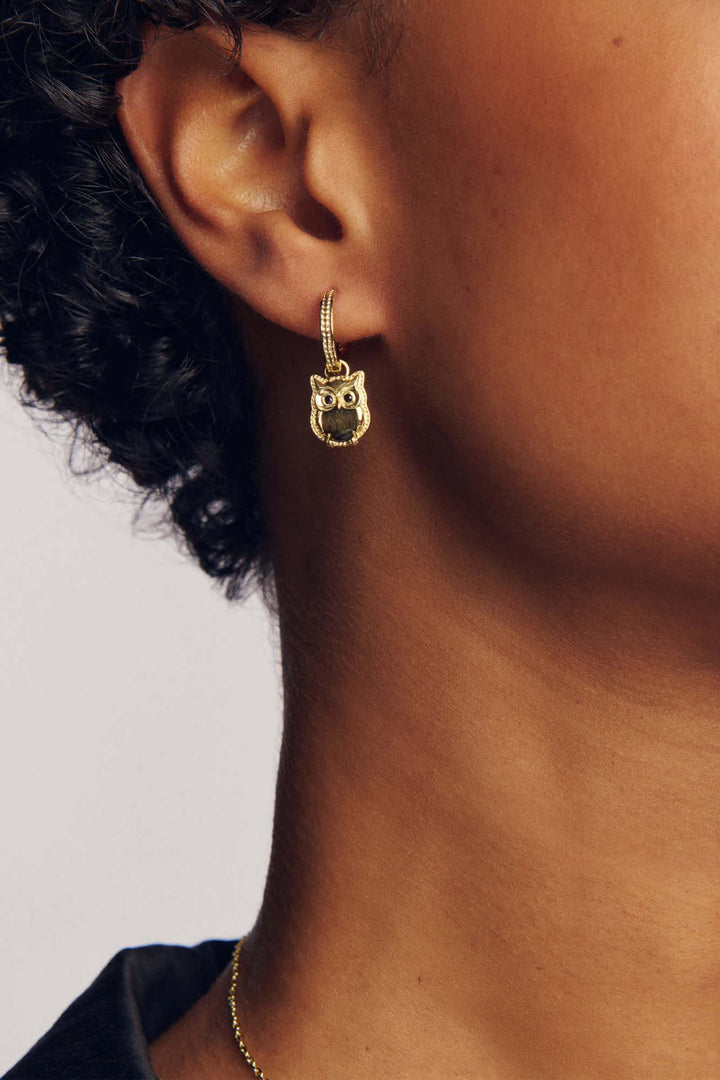 Kendra Scott Owl Huggie Earrings