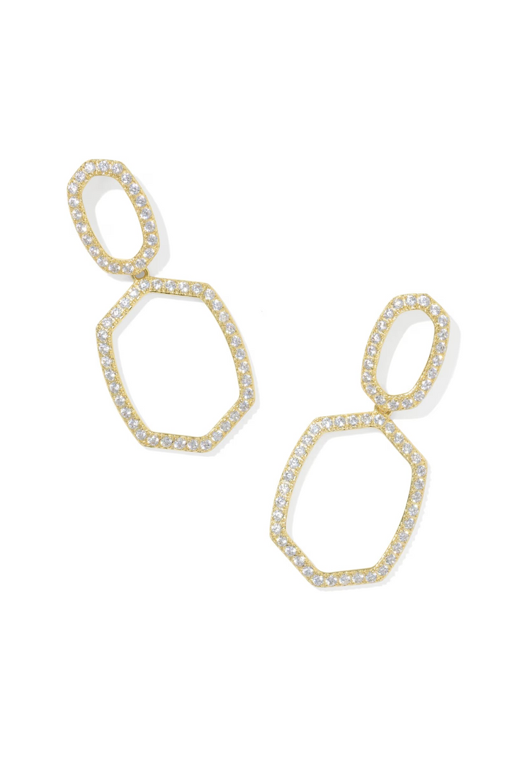 Kendra Scott Daphne Pave Open Frame Earrings
