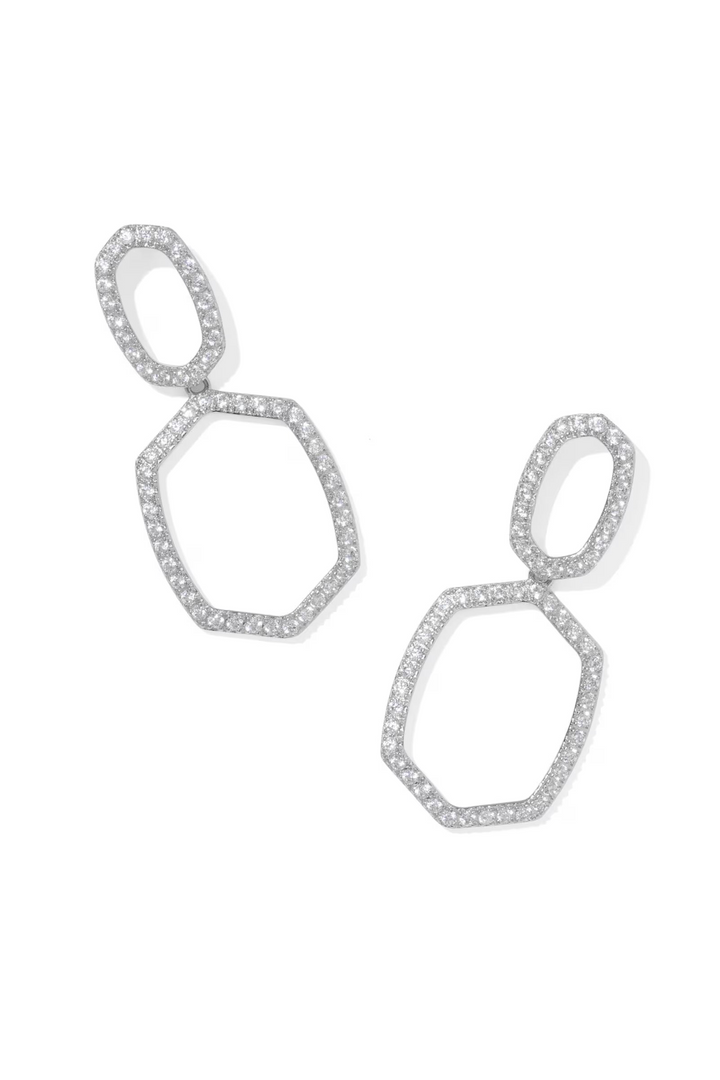 Kendra Scott Daphne Pave Open Frame Earrings