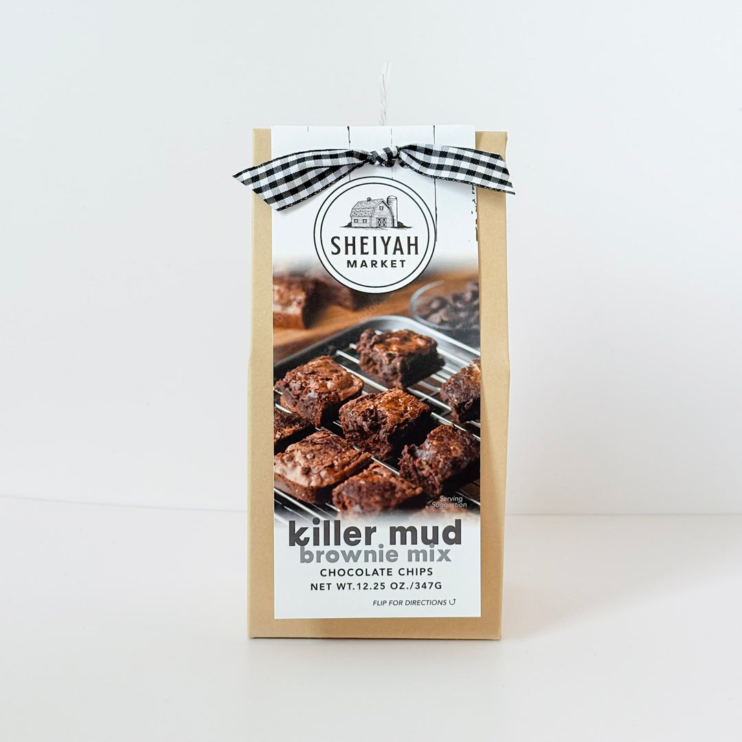 Sheiyah Market killer mud brownie mix packaging on a white background