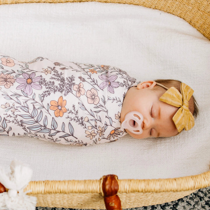 Flora Knit Swaddle Blanket
