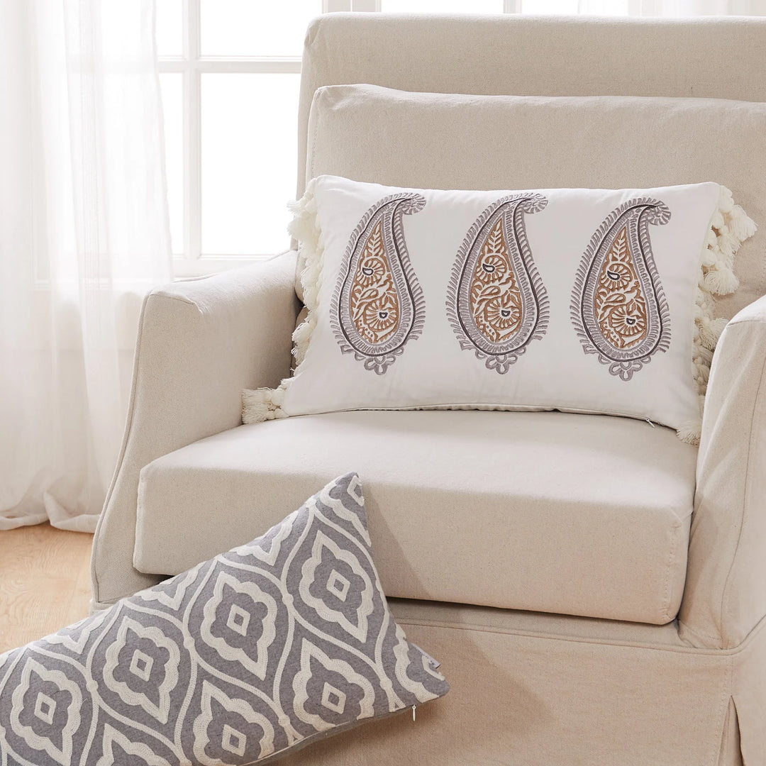 Tamsin Grey Geometric Pillow