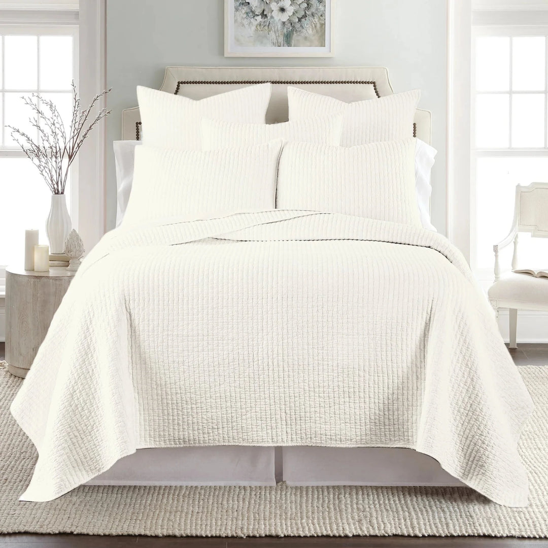 Cross Stitch Cream Euro Sham