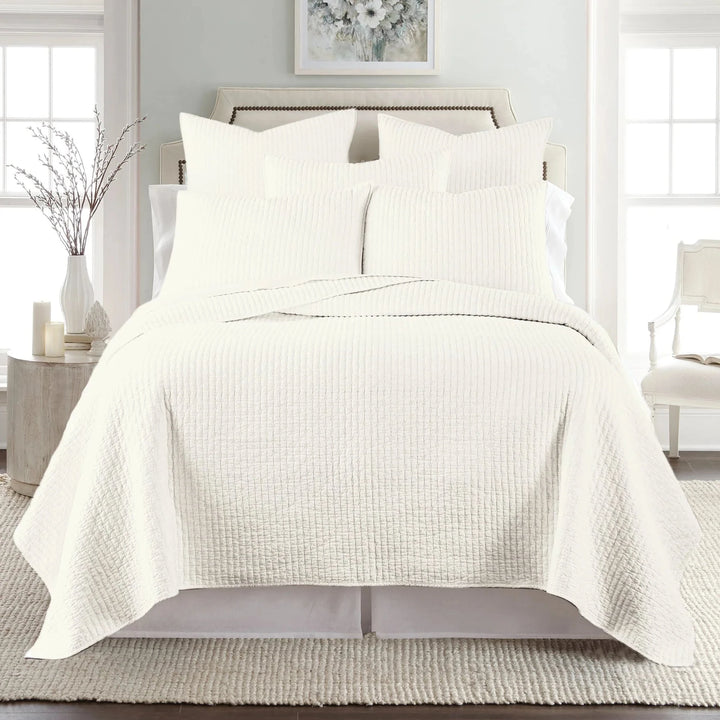 Cross Stitch Cream Euro Sham