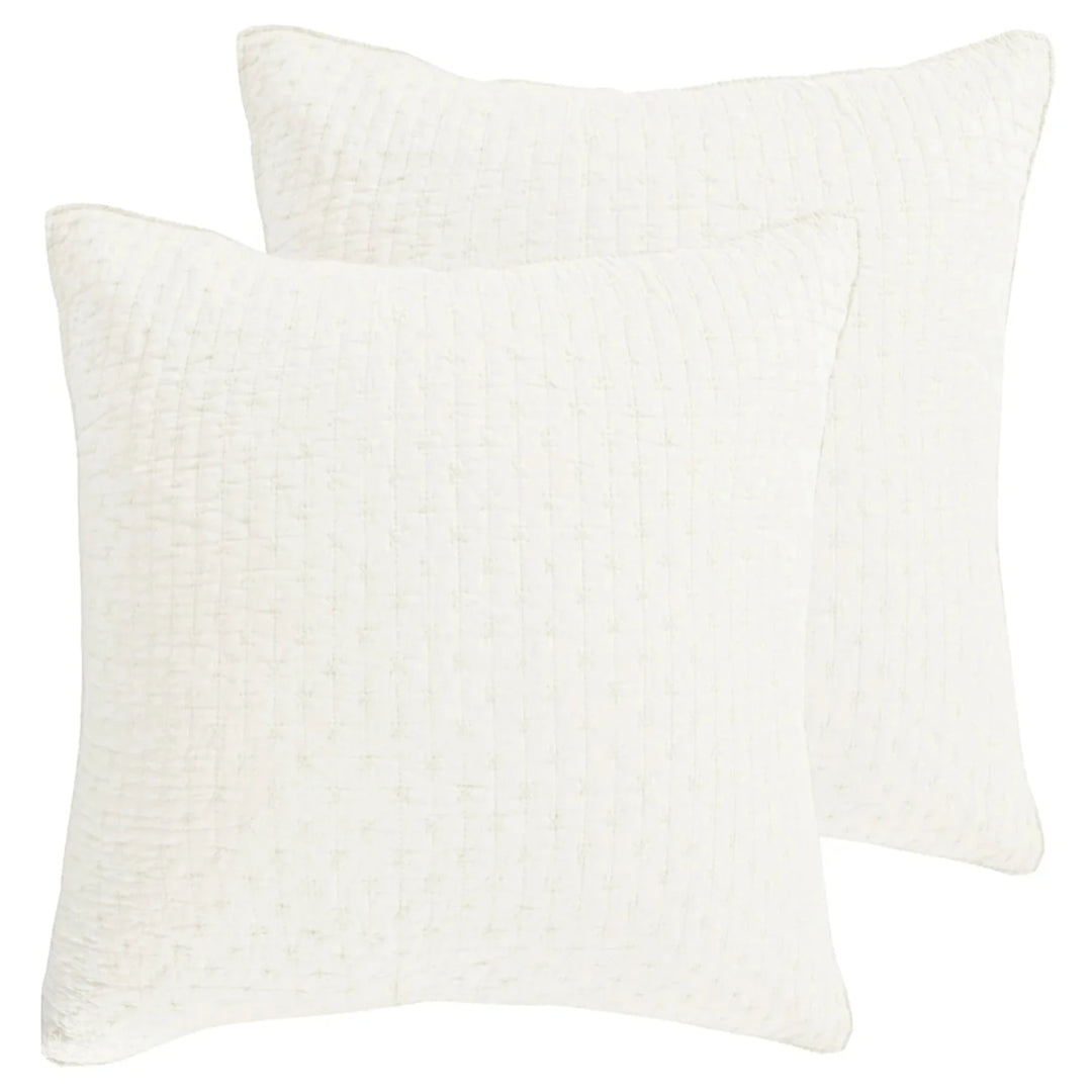 Cross Stitch Cream Euro Sham