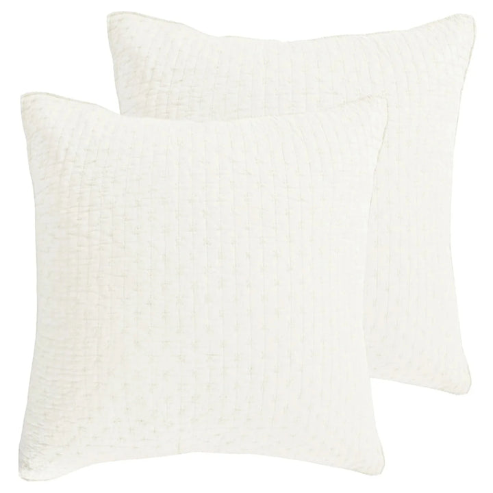 Cross Stitch Cream Euro Sham