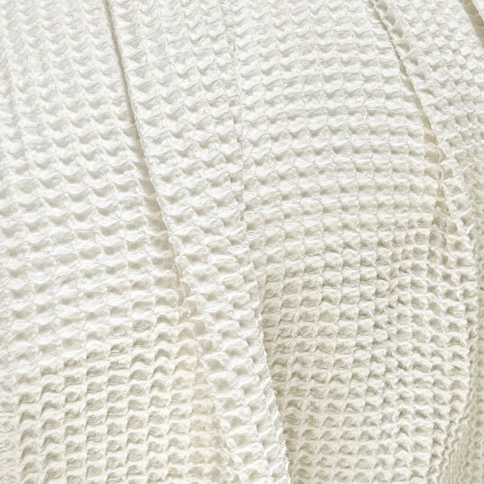 Off White Waffle Blanket Throw