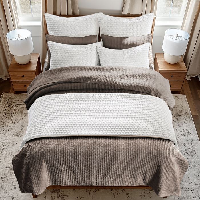 Velvet Stitch Euro Sham Set