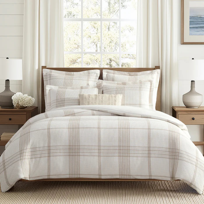 Waffle Plaid Euro Sham Set