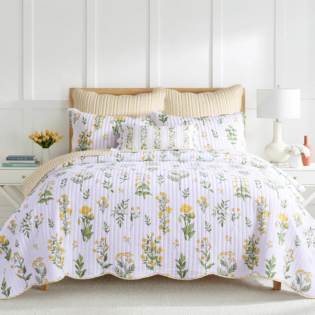 Yellow Daffodil Quilt Set