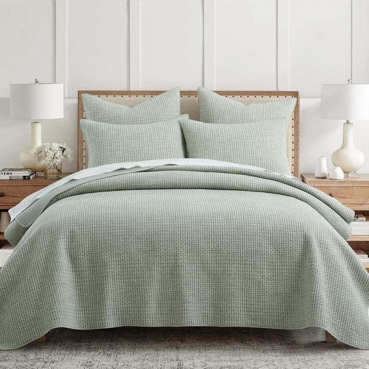 Pick-Stitch Artisan Sage Euro Sham Set