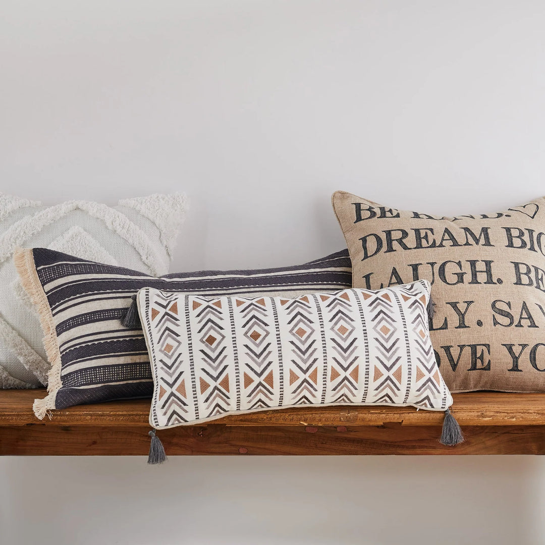 Santa Fe Embroidered Tassel Pillow