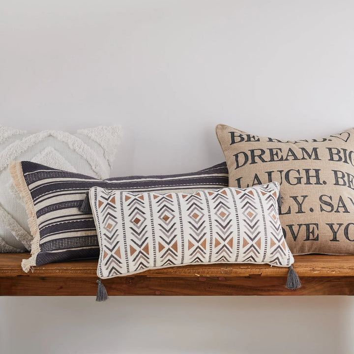 Santa Fe Embroidered Tassel Pillow