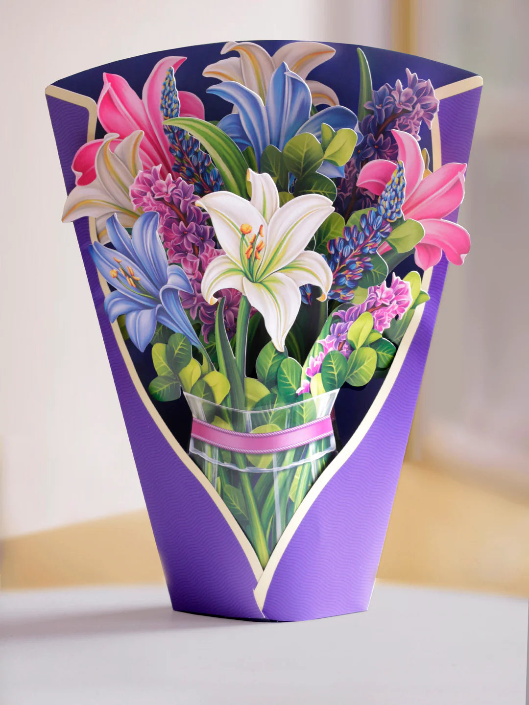 Lilies & Lupines Pop-up Bouquet
